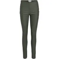 Object Objbelle Mw Coated Leggings Noos - Khaki green - 38