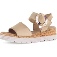 Gabor Wedge Sandal - Beige - 42