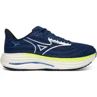 Mizuno Men's Wave Rider 29 Estate Blue/white/lightning Yellow Juoksukengät 47