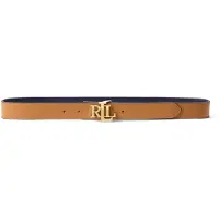 Ralph Lauren for woman. 412908984009 Reversible leather belt with brown logo (XS), Casual