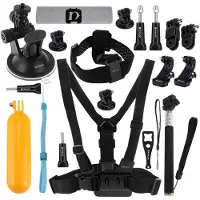 Puluz Set of 20 accessories for sports cameras (including Osmo Action 5 Pro, Insta360 Ace Pro 2) PKT18