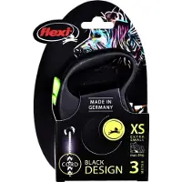 Flexi - Kelatalutin Black Design Cord Vihreä, 3m, XS, max 8kg - Koirat - Kaulapannat