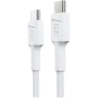Green Cell GC PowerStream USB cable USB 3.2 Gen 1 (3.1 Gen 1) 0.3 m USB C White