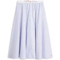 Tommy Hilfiger Poplin Branded Midi Skirt - Blue - L