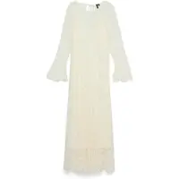 Vero Moda Vmloulou Lace Ls Ankle Dress Wvn - Cream - L