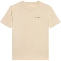 Calvin Klein Chest Inst.logo Ss T-Shirt - Beige - 140