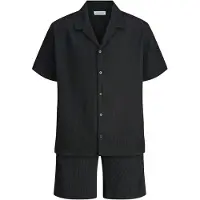 Jack & Jones Jjeharrison Resort Shirt Ss Sn Set Mp - Black - M