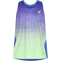 Asics Road Fade Sleeveless Shirt Blue Green, Size S