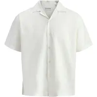 Jack & Jones Jjebreeze Linen Blend Resort Shirt Ss Sn - White - XL