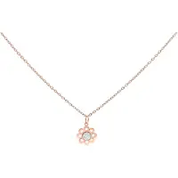 Wildcat Crystal Flower Necklace - kaulakoru - Ruusukultainen metalli