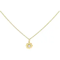 Wildcat Crystal Flower Necklace - kaulakoru - Kultainen metalli
