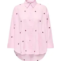 ONLY Onlnew Lina Grace Ls Emb Shirt Noos Wvn - Pink - M