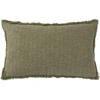Lorena Canals Handloom Rectangular Cushion Kaki - Khaki green - 30X 50CM