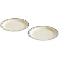 HAY Sobremesa lautanen, 2 kpl, 24,5 cm, sininen - keltainen