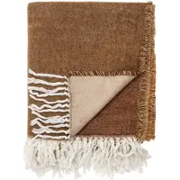 Bloomingville Ara Throw, Brown, Acrylic - Brown - 150X130CM
