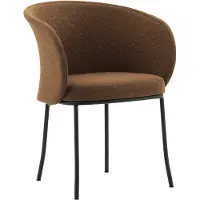 Normann Copenhagen Knit käsinojatuoli Brandy-musta teräs