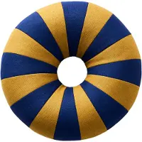 Studio About Float Pillow, Dark Blue/Ochre - Multi/patterned - Ø 40 CM