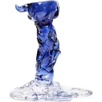 Pols Potten - Drip kynttilänjalka lasissa S 14 cm tummansininen