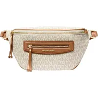 Michael Kors Vyölaukku kerma / tummabeige / karamelli