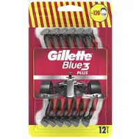 Gillette 12 kpl sinisiä 3 punaista kertakäyttöpartahöyliä miehille