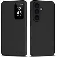 Tech-Protect Samsung Galaxy S26+ Smart Clear View Käännä kotelo korttipaikalla - musta