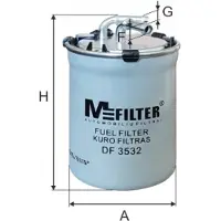 M-Filter Polttoainesuodatin DF 3532