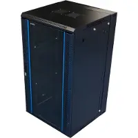 Toten 19" wall cabinet TOTEN, 22U, 600 &times; 600, glass door, juodas / ZS66226001 / 19-Z6622