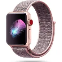 Tech-Protect TEKNISESTI SUOJATTU NAILON APPLE WATCH 6 / 7 / 8 / 9 / 10 / SE (40 / 41 / 42 MM) VAALEANPUNAINEN HIEKANRUSKEA