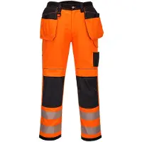 Portwest T501 keltainen/sininen Short hivis- riipputaskutyöhousut