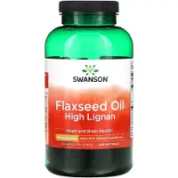 Swanson Health Pellavansiemenöljy korkealla lignaanipitoisuudella - 200 kapselia