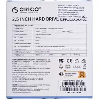 ORICO 2.5' HDD / SSD Enclosure 6 Gbps USB-C 3.1 Gen1 (Black)