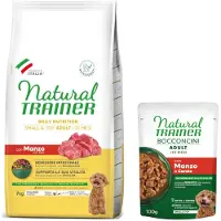 NATURAL TRAINER 2x 7kg Aikuisten Mini Beef & Rice Trainer Natural kuivaruoka