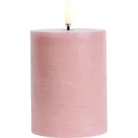 Uyuni LED pöytäkynttilä, 7,8 x 10 cm, rustiikkipinta, dusty rose