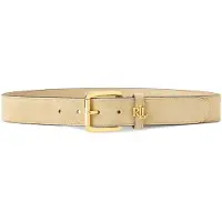 Ralph Lauren Logo-Keeper Suede Belt - Beige - XS