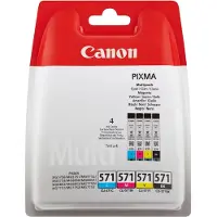 Canon Käyttöväri - - CLI-571 - Monivärinen - Inkkjet - 4 pakkaus