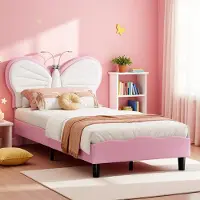 Hobby Hall Lastensänky 90 x 200 cm, LED-valoilla, sälepohja, pinkki, PU