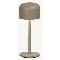 FISCHER&HONSEL GMBH LED-akkupöytälamppu Finley harmaa-ruskea korkeus 22 cm metalli IP54 Finley, himmennettävä, Ruskea/ruoste, Metalli, Moderni