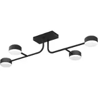 Eglo Led Clavellina, himmennettävä, Musta, Olohuone/ruokailutila, Metalli, Moderni, Puolipyöreä