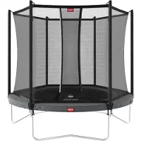 Berg trampoliini Favorit, sis. Comfort turvaverkon 280 cm Harmaa