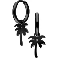 Wildcat Mini Palm Hoops - Korvakorut (pari) - Musta metalli