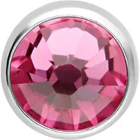 Wildcat Skindiverin kristallinen koristeosa ulkokierteellä - Vaaleanpunainen, 3,0 mm, 0,8 mm, Hopeinen metalli
