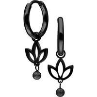Wildcat Mini Lotus Hoops - Korvakorut (pari) - Musta metalli