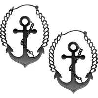 Wildcat Chain Anchor Hoops<!--63eb12edb3b18--> - Musta metalli
