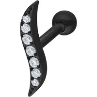 Wildcat Crystal Wave Earbarbell - Musta metalli