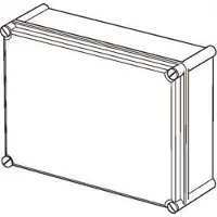Fibox kassapöydän pohja EK polykarbonaatti 380 x 280 x 100 mm ilman laippa-aukkoja