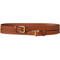 Ralph Lauren Natural Smth Leathr-Dbl Stck Blt-Bl - Brown - XS