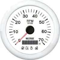 Recmar 0-7000 Rpm Kierroslukumittari Jossa 4 Led-hälytystä