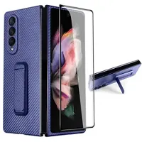 Mtp Products Suojakotelo Etuosalla Samsung Galaxy Z Fold3 5G Panssarilasi - 9H - Sininen