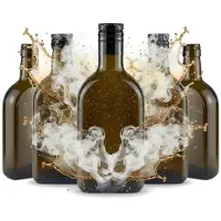 Hobby Hall 50x 350 ml tummalasi "rommi" pullot korkilla