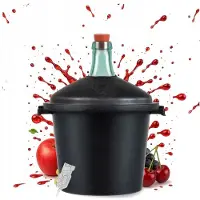 Hobby Hall 15 l käymispullo, jossa kori, tulppa ja putki